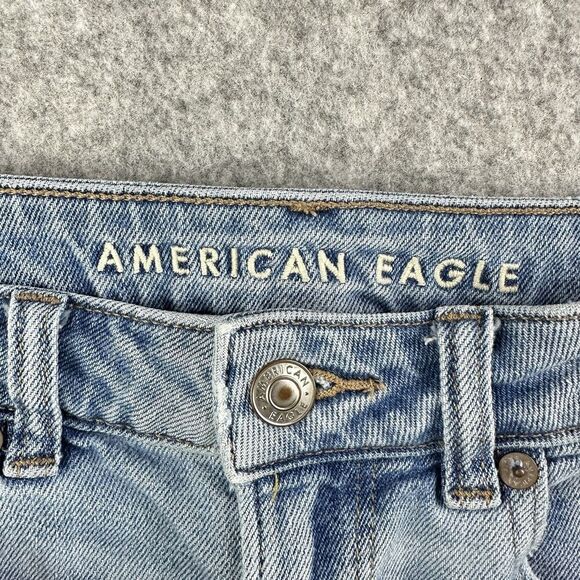 American Eagle Jeans Womens 4 Regular Blue Distressed Mom Medium Wash Denim - Picture 12 of 16